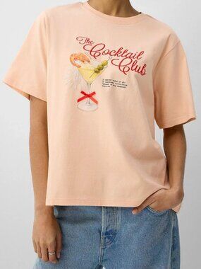 NWT Decorated print loose boxy-fit T-shirt